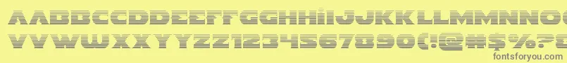 Indigodemongrad-Schriftart – Graue Schriften auf gelbem Hintergrund
