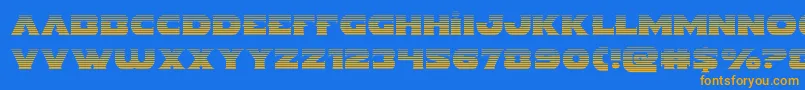 Indigodemongrad Font – Orange Fonts on Blue Background