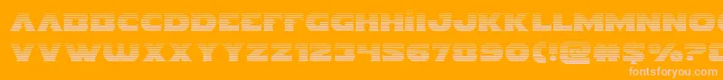 Indigodemongrad-fontti – vaaleanpunaiset fontit oranssilla taustalla