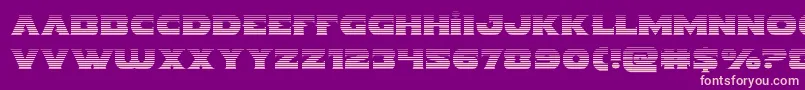 フォントIndigodemongrad – 紫の背景にピンクのフォント