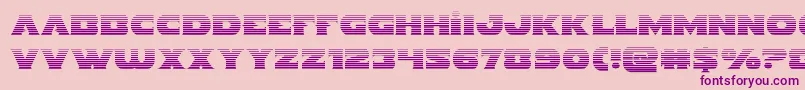 フォントIndigodemongrad – ピンクの背景に紫のフォント