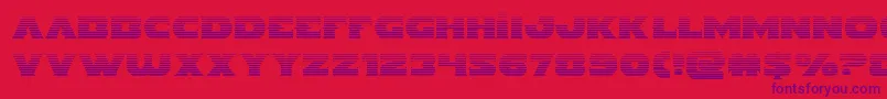 Indigodemongrad-Schriftart – Violette Schriften auf rotem Hintergrund