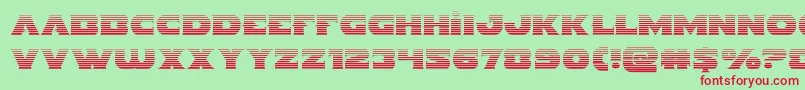Indigodemongrad-fontti – punaiset fontit vihreällä taustalla