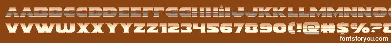 Шрифт Indigodemongrad – белые шрифты на коричневом фоне