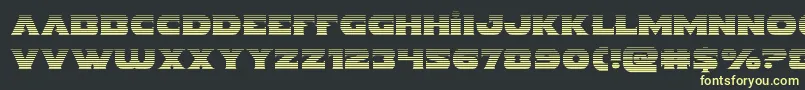 Indigodemongrad-Schriftart – Gelbe Schriften auf schwarzem Hintergrund