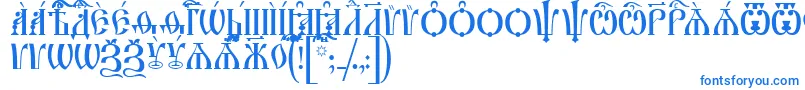 IrmologionCapsUcs-Schriftart – Blaue Schriften