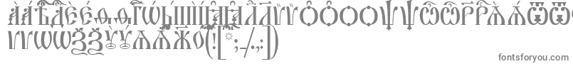 Шрифт IrmologionCapsUcs – серые шрифты на белом фоне