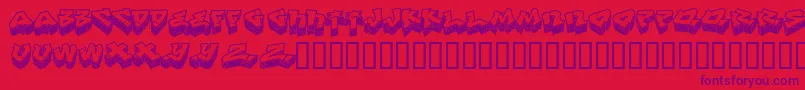 LhfDefArtistBase Font – Purple Fonts on Red Background