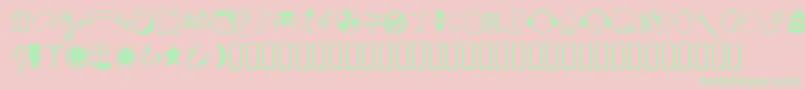 TombatsThree Font – Green Fonts on Pink Background