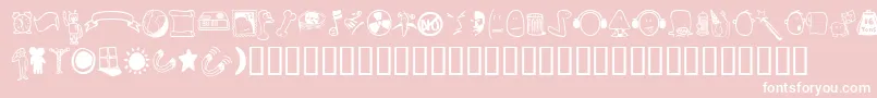TombatsThree Font – White Fonts on Pink Background