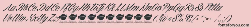 CellosscriptPersonaluse Font – Black Fonts on Pink Background