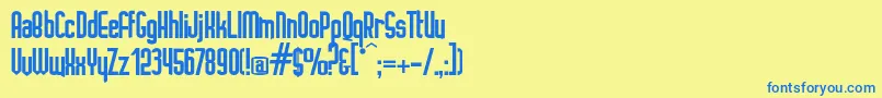 Ignoto Font – Blue Fonts on Yellow Background