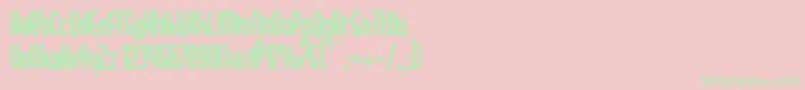 Ignoto Font – Green Fonts on Pink Background