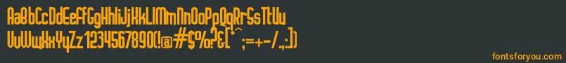 Ignoto Font – Orange Fonts on Black Background