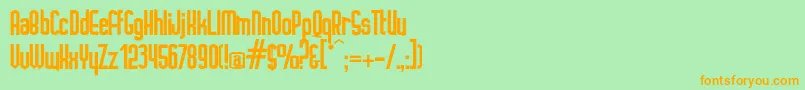 Ignoto Font – Orange Fonts on Green Background