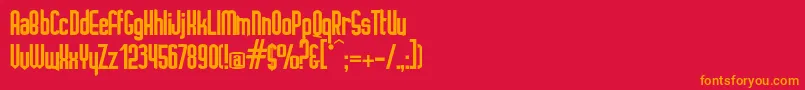 Шрифт Ignoto – оранжевые шрифты на красном фоне