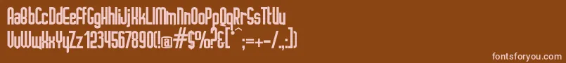 Ignoto Font – Pink Fonts on Brown Background