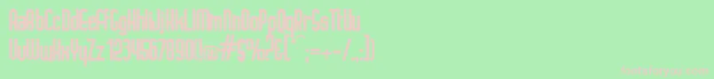 Ignoto Font – Pink Fonts on Green Background