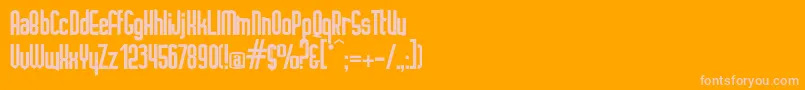 Ignoto Font – Pink Fonts on Orange Background