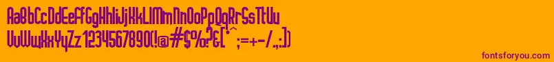 Ignoto Font – Purple Fonts on Orange Background