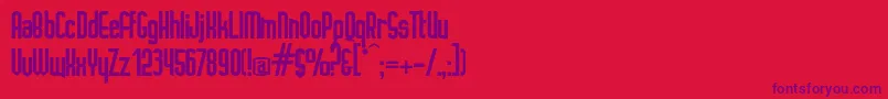 Ignoto Font – Purple Fonts on Red Background