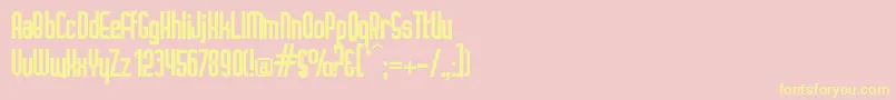 Ignoto Font – Yellow Fonts on Pink Background
