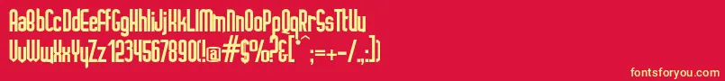 Ignoto Font – Yellow Fonts on Red Background