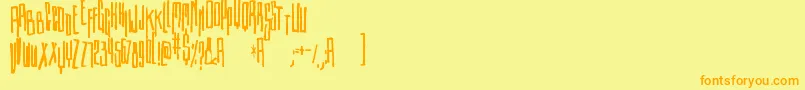 Saiba mais sobre a fonte Etiketafont Fonte Etiketafont – fontes laranjas em um fundo amarelo