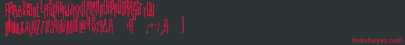 Etiketafont Font – Red Fonts on Black Background