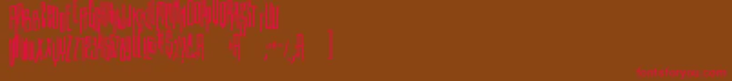Etiketafont Font – Red Fonts on Brown Background
