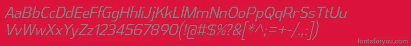 Шрифт AthabascaCdBkIt – серые шрифты на красном фоне