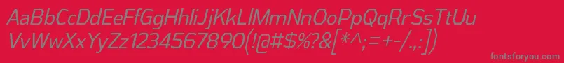 AthabascaCdBkIt Font – Gray Fonts on Red Background