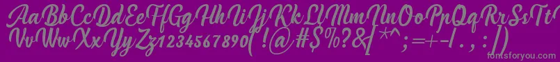 HandycheeraRegular Font – Gray Fonts on Purple Background