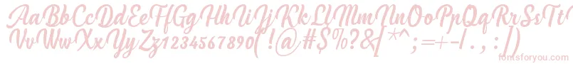 HandycheeraRegular-Schriftart – Rosa Schriften auf weißem Hintergrund