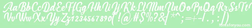 fuente HandycheeraRegular – Fuentes Blancas Sobre Fondo Verde