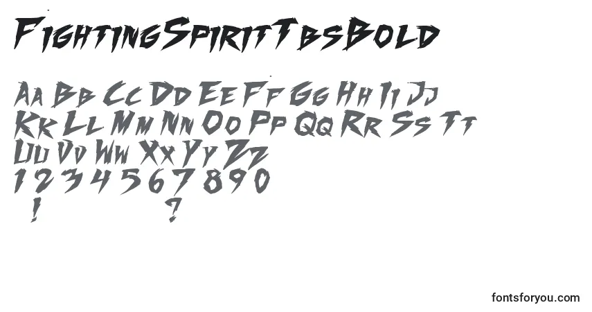 Fuente FightingSpiritTbsBold - alfabeto, números, caracteres especiales