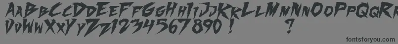 フォントFightingSpiritTbsBold – 黒い文字の灰色の背景