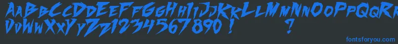 FightingSpiritTbsBold Font – Blue Fonts on Black Background