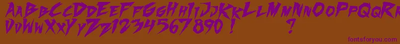 FightingSpiritTbsBold Font – Purple Fonts on Brown Background