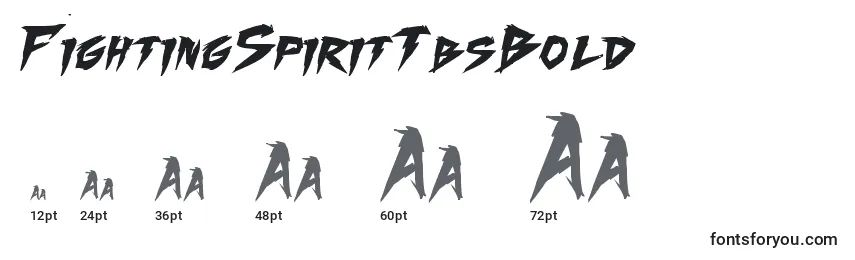 FightingSpiritTbsBold Font Sizes