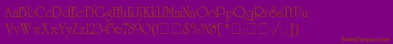 UniversityRomanMedium Font – Brown Fonts on Purple Background