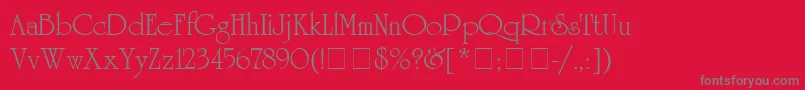 UniversityRomanMedium Font – Gray Fonts on Red Background