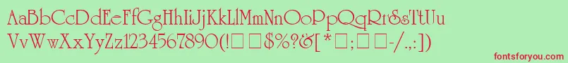 UniversityRomanMedium Font – Red Fonts on Green Background