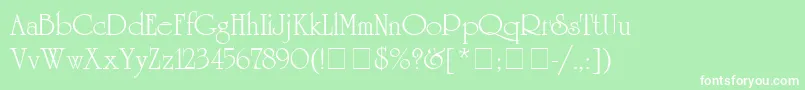 UniversityRomanMedium Font – White Fonts on Green Background