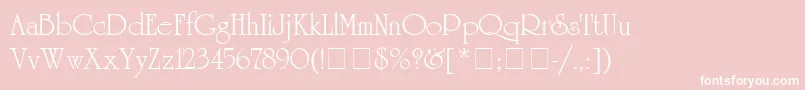 UniversityRomanMedium Font – White Fonts on Pink Background