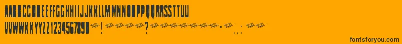 Celofan Font – Black Fonts on Orange Background