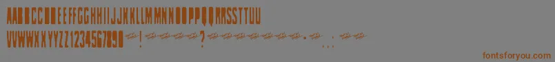 Celofan-Schriftart – Braune Schriften auf grauem Hintergrund