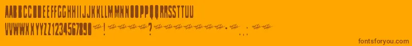 Celofan Font – Brown Fonts on Orange Background