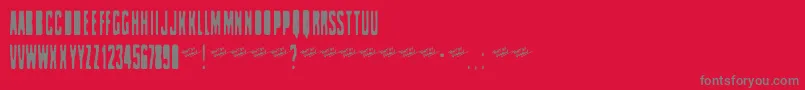 Celofan Font – Gray Fonts on Red Background