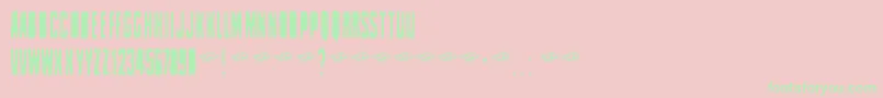Celofan Font – Green Fonts on Pink Background